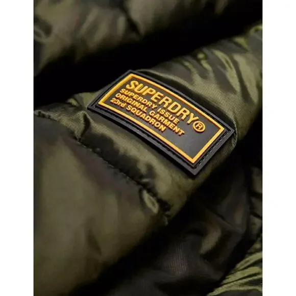 SuperDry MENS Convex Mixed Quilt Bomber Jacket NOWT - Main Image